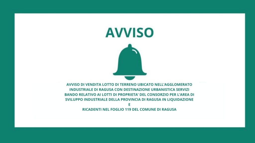 avviso di vendita lotto