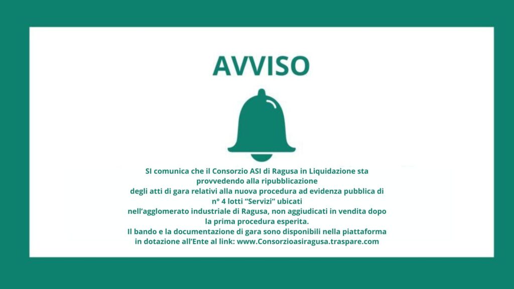 avviso di gara ad evidenza
