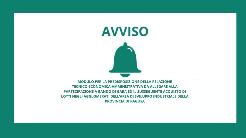 modulo per la predisposizione della relazione